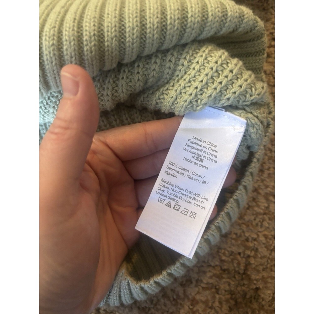 J.CREW 100% Cotton Ribbed Knit Green Collared Pullover Sweater Women’s XS - Picture 4 of 5